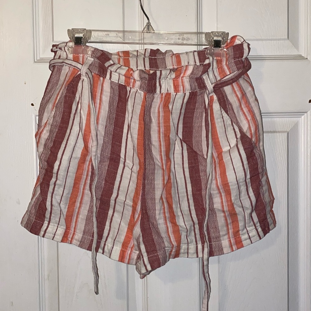 Medium Pink Boho Striped Shorts